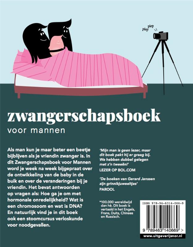 Achterkant van Zwangerschapsboek voor mannen