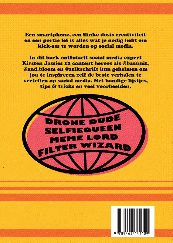 Achterkant van Kick ass content voor social media