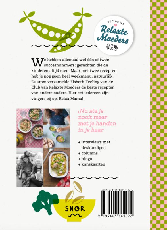 Achterkant van Relax mama in de keuken