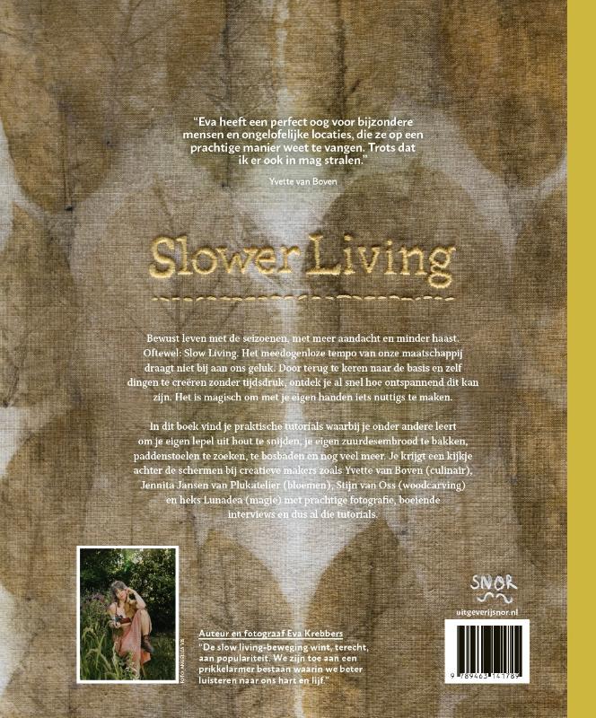 Achterkant van Slower Living
