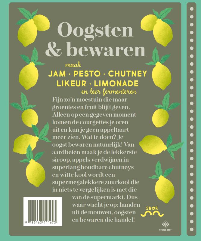 Achterkant van Oogsten & bewaren