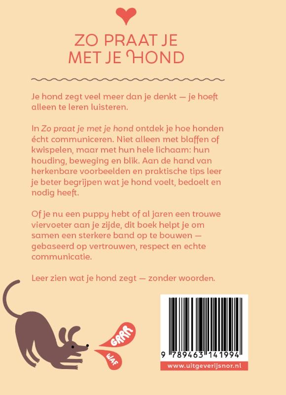 Achterkant van Zo praat je met je hond