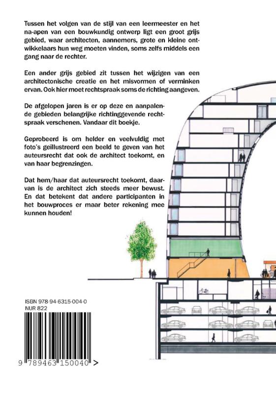 Achterkant van Auteursrecht van de architect