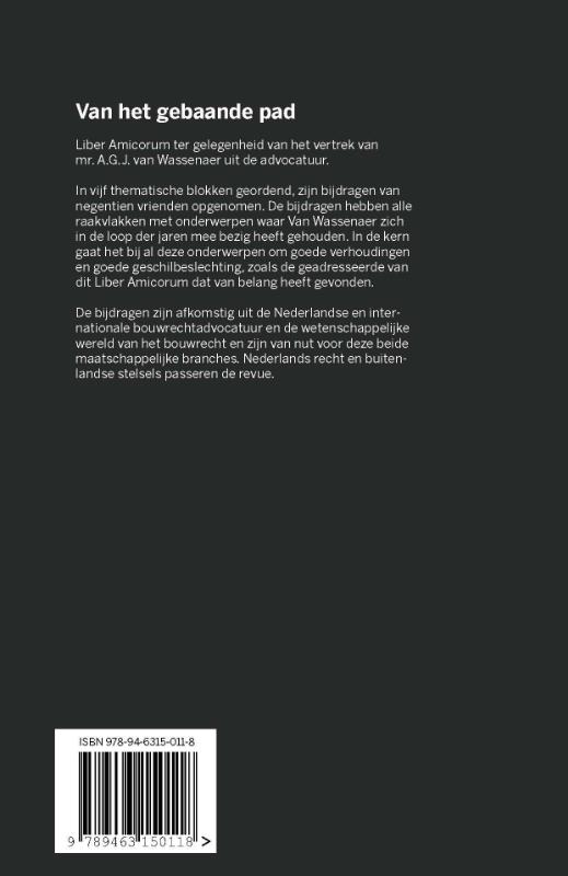 Achterkant van Van het gebaande pad