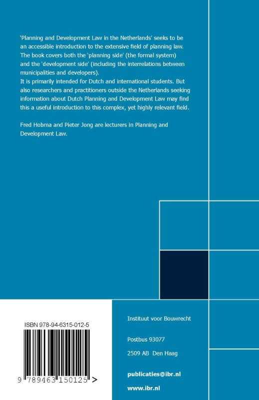 Achterkant van Planning and development law in the Netherlands