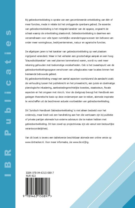 Achterkant van Juridisch handboek gebiedsontwikkeling