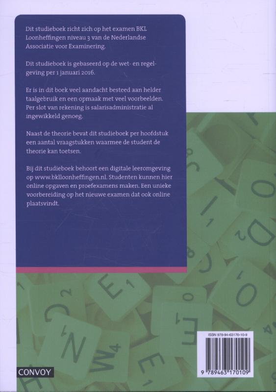 Achterkant van Theorie-/opgavenboek 2016/2017