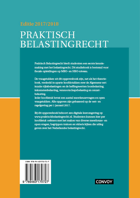 Achterkant van opgaveboek