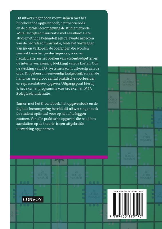Achterkant van Uitwerkingenboek