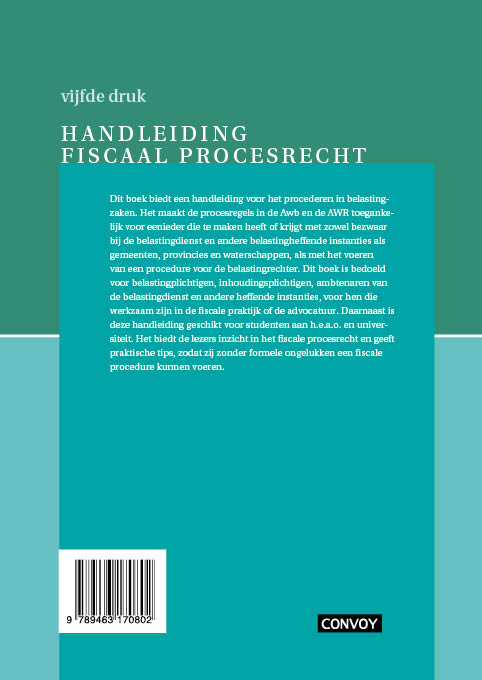 Achterkant van Handleiding fiscaal procesrecht