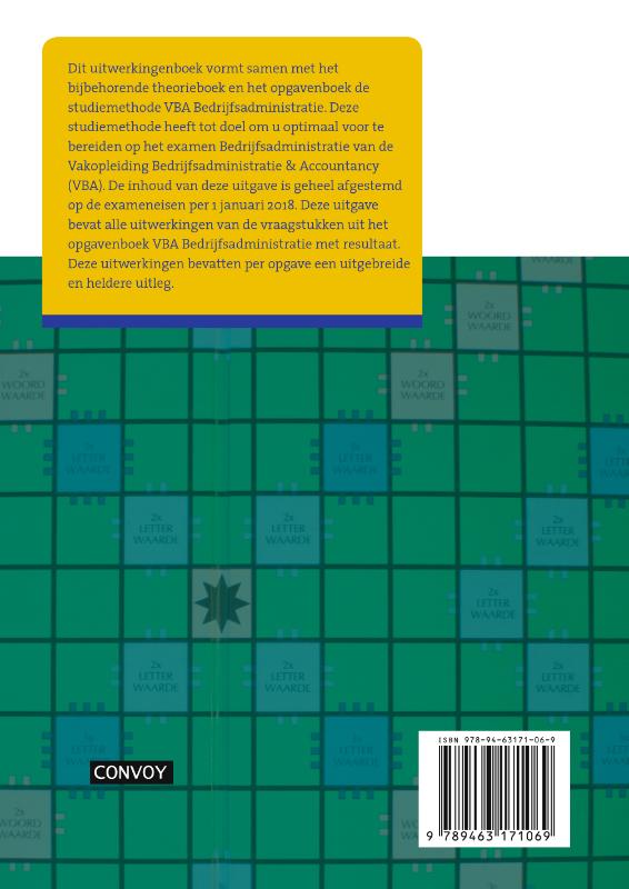 Achterkant van Uitwerkingeboek