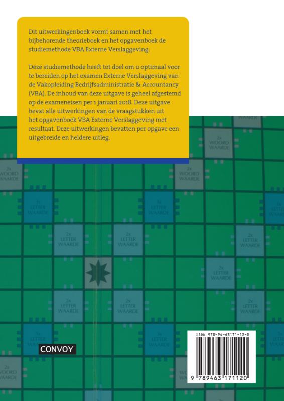 Achterkant van Uitwerkingenboek