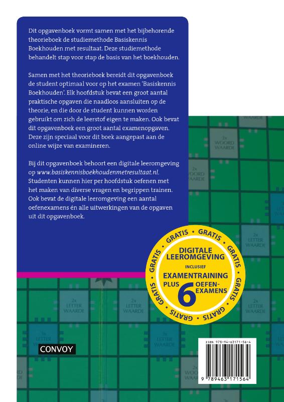 Achterkant van Opgavenboek