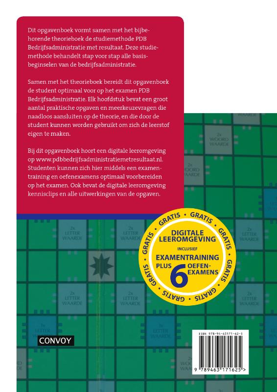 Achterkant van Opgavenboek