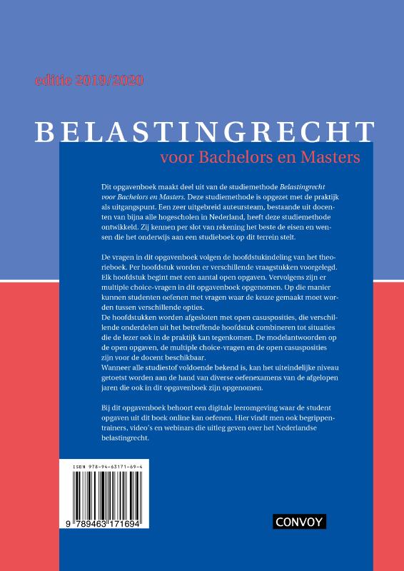 Achterkant van Opgavenboek