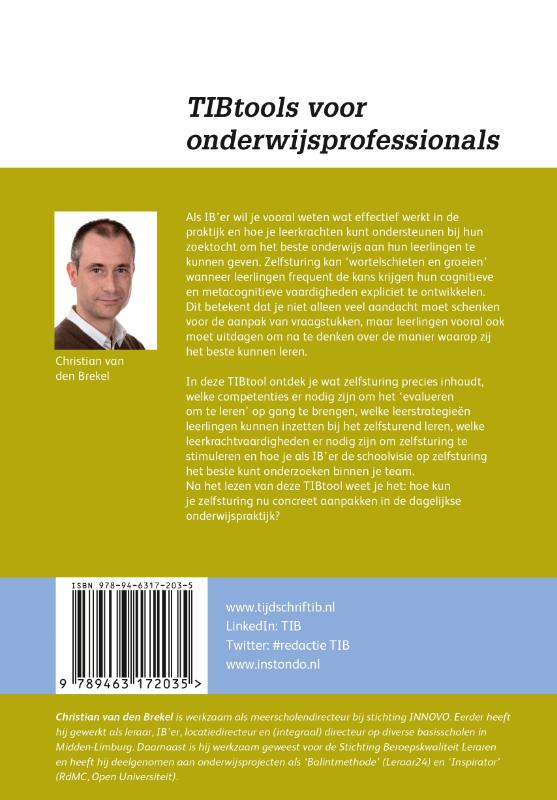 Achterkant van Zelfsturing in de klas. Zo doe je dat!