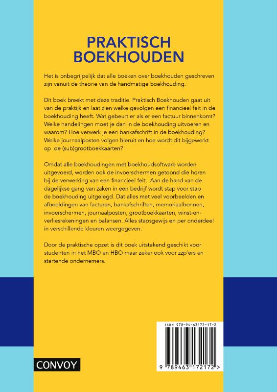 Achterkant van Praktisch Boekhouden