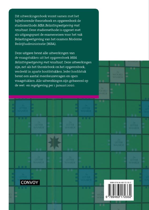 Achterkant van Uitwerkingenboek