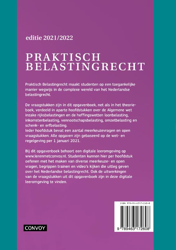 Achterkant van Opgavenboek