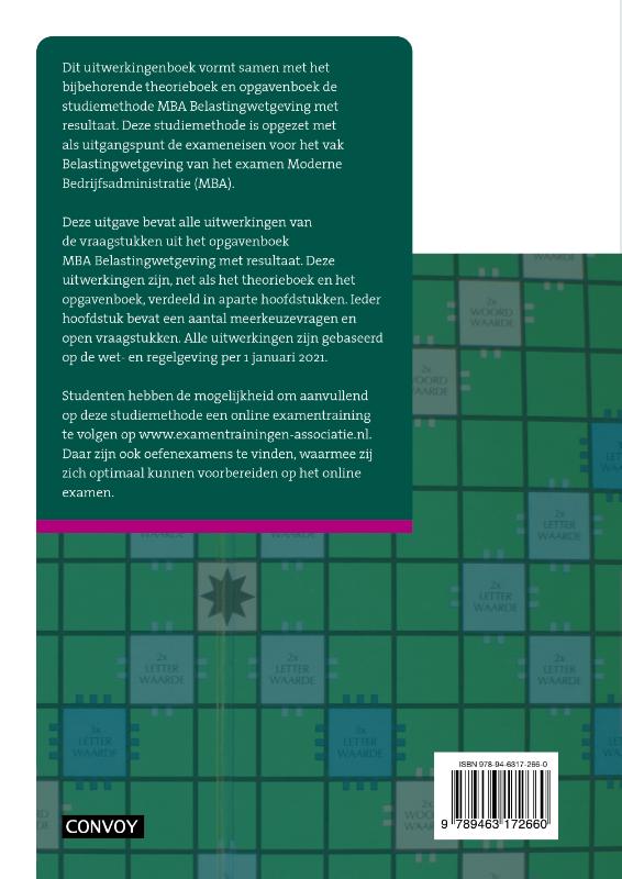Achterkant van Uitwerkingenboek