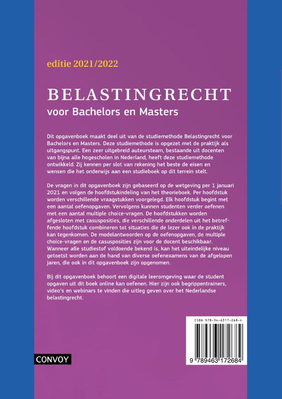 Achterkant van Opgavenboek