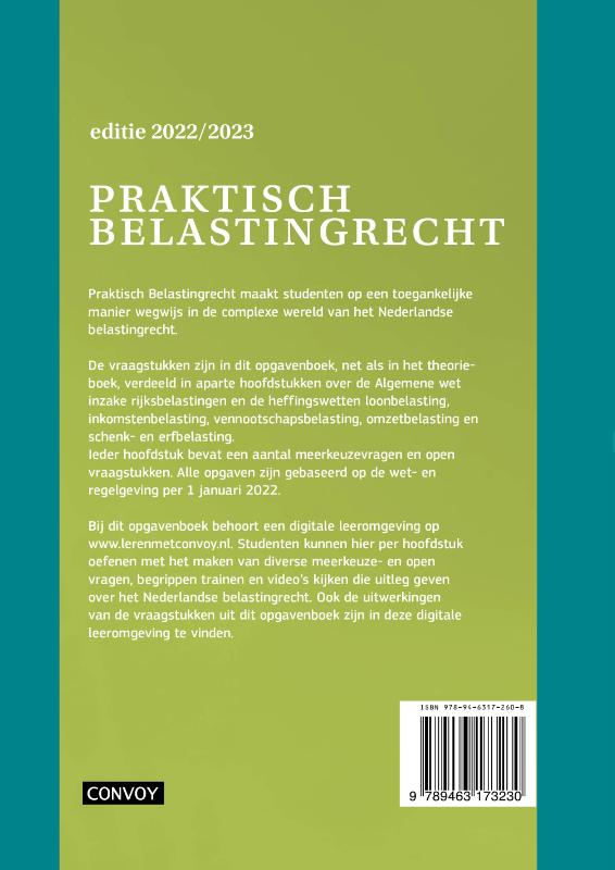 Achterkant van Opgavenboek