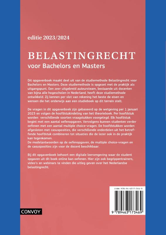 Achterkant van Opgavenboek