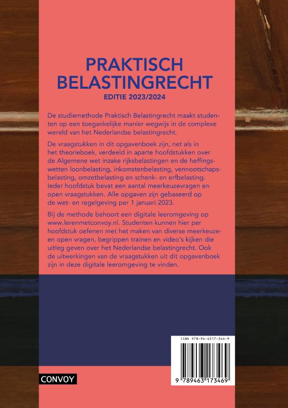 Achterkant van Opgavenboek