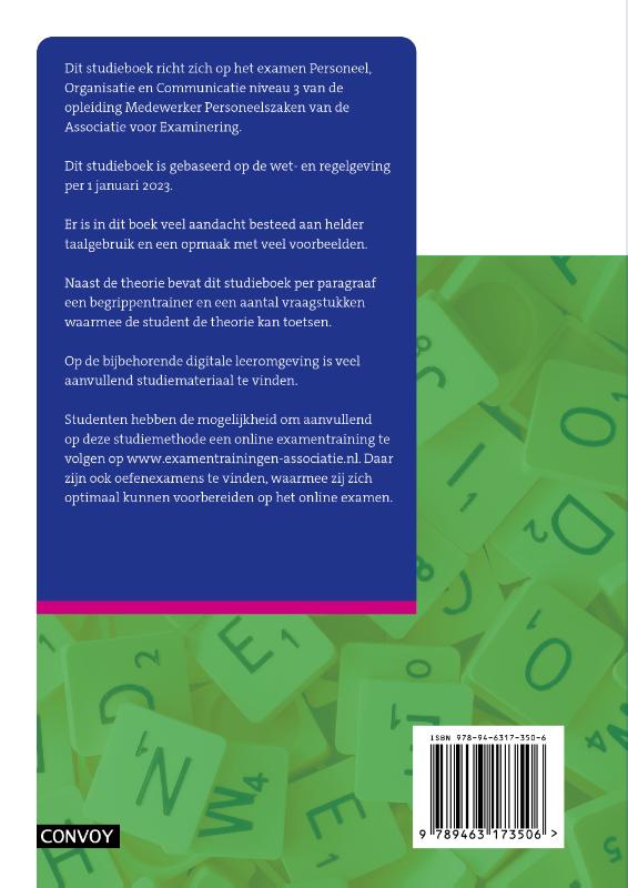 Achterkant van Theorie-/opgavenboek