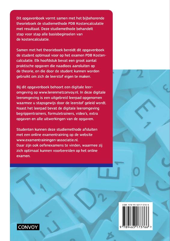Achterkant van Opgavenboek