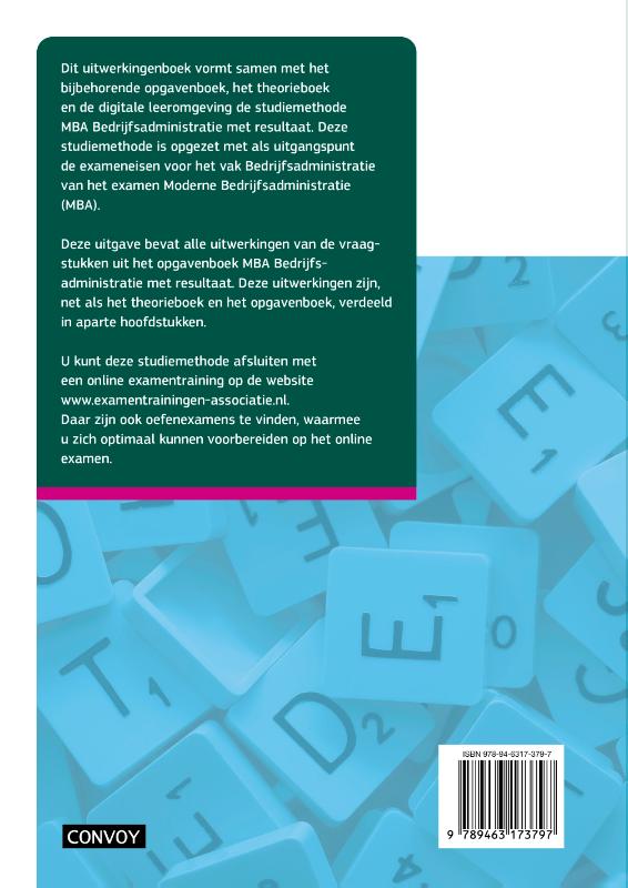 Achterkant van Uitwerkingenboek