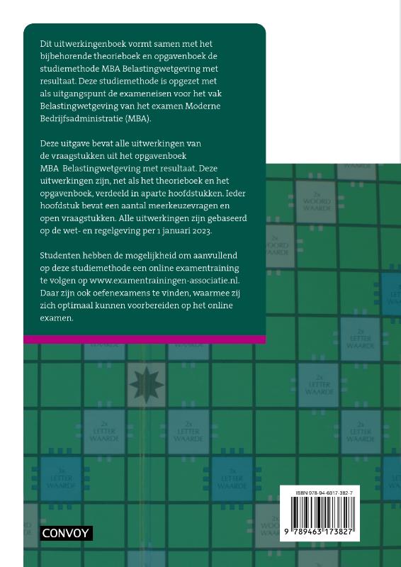 Achterkant van Uitwerkingenboek