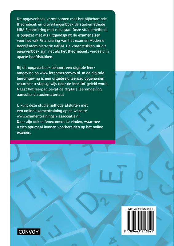 Achterkant van Opgavenboek