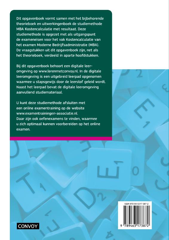 Achterkant van Opgavenboek