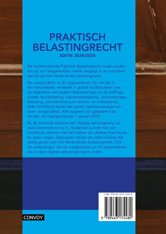 Achterkant van Opgavenboek