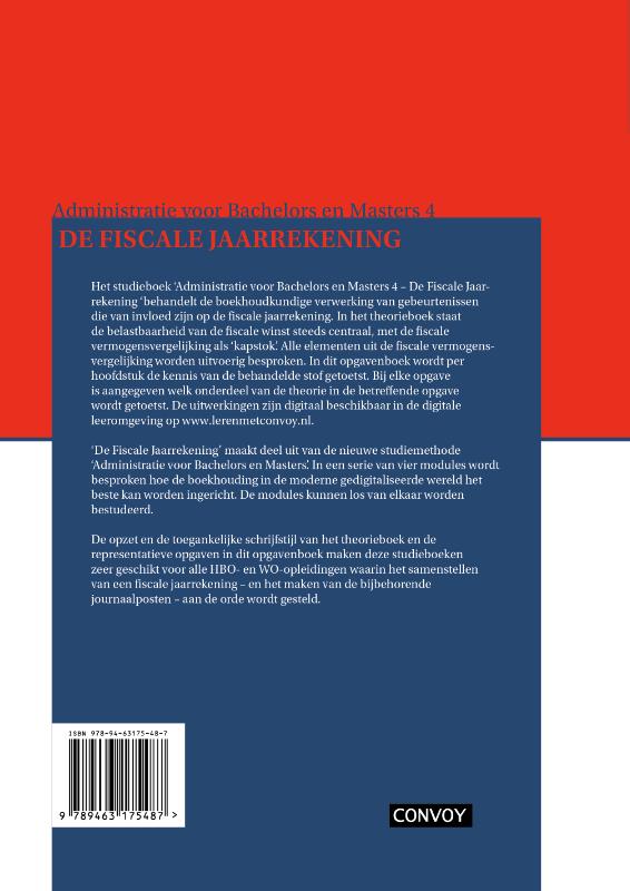 Achterkant van ABM 4 De Fiscale Jaarrekening Opgavenboek 4e druk
