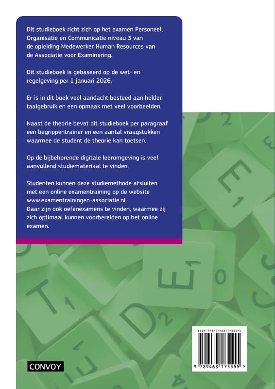 Achterkant van Theorie-/opgavenboek