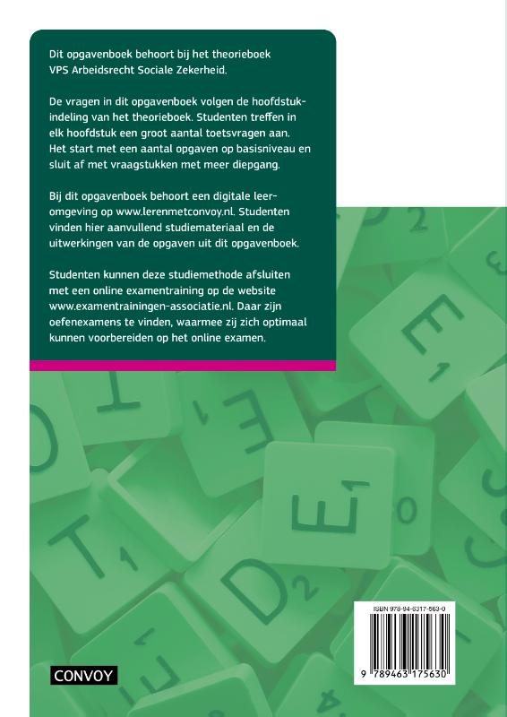 Achterkant van Opgavenboek