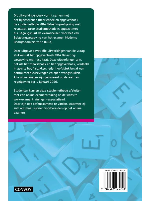Achterkant van Uitwerkingenboek