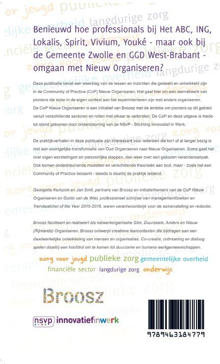 Achterkant van Pionieren naar nieuw organiseren