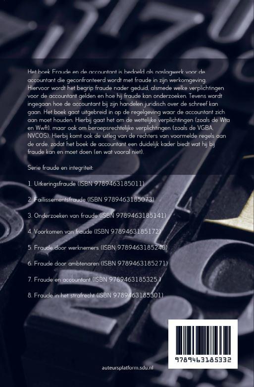 Achterkant van Fraude en de accountant