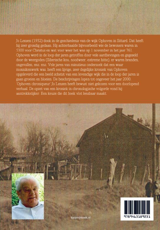 Achterkant van Kroniek van Ophoven