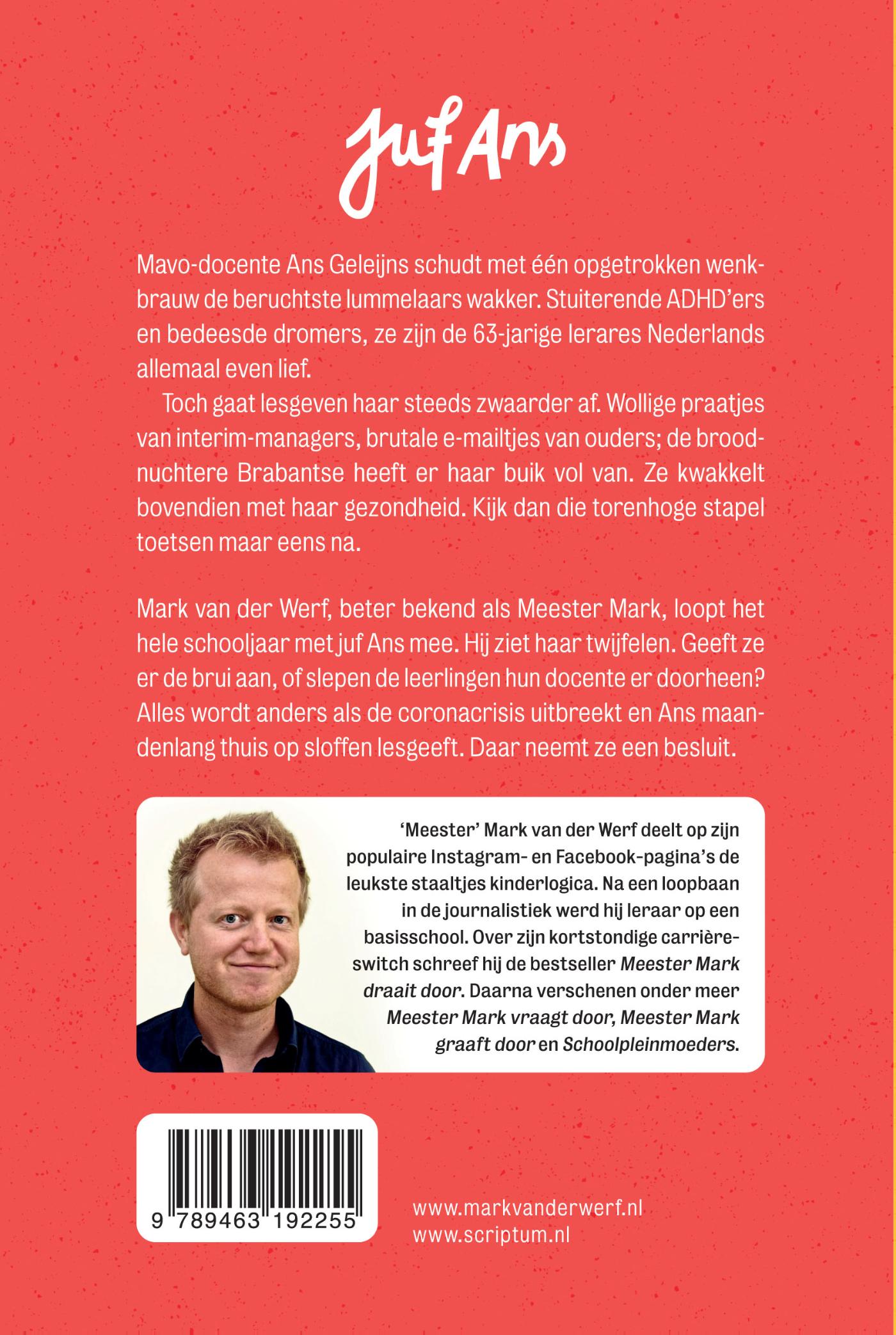 Achterkant van Juf Ans
