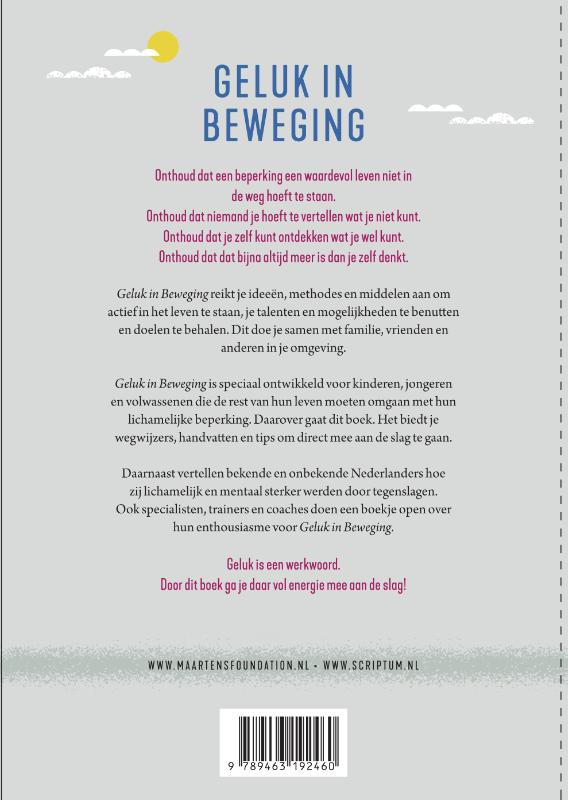 Achterkant van Geluk in Beweging