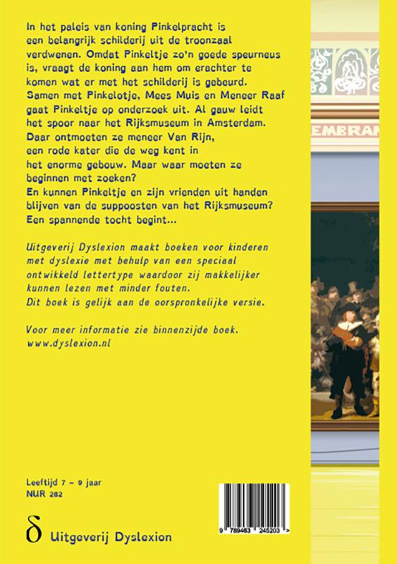 Achterkant van Pinkeltje in het Rijksmuseum