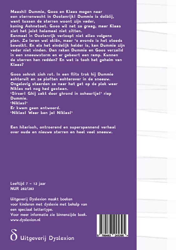 Achterkant van Dummie de mummie 6 en de ster Thoeban
