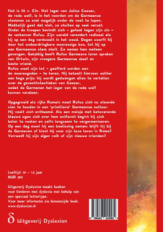Achterkant van De rode wolf