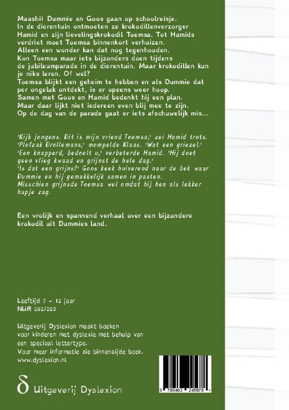Achterkant van Dummie de mummie en het geheim van Toemsa