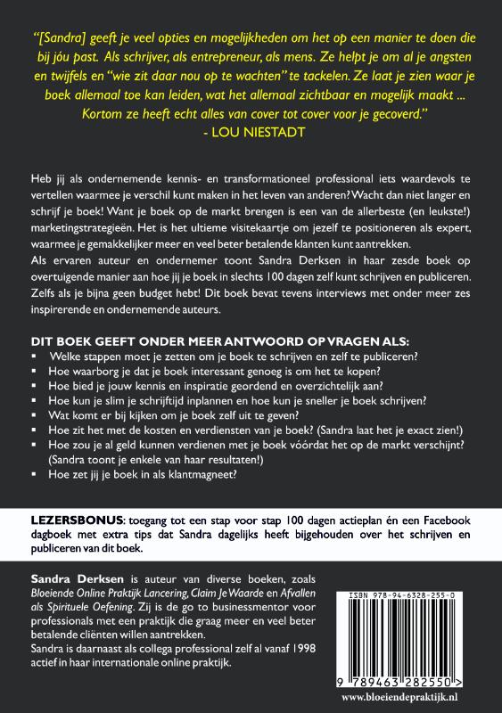 Achterkant van Je boek als Ultiem Visitekaartje