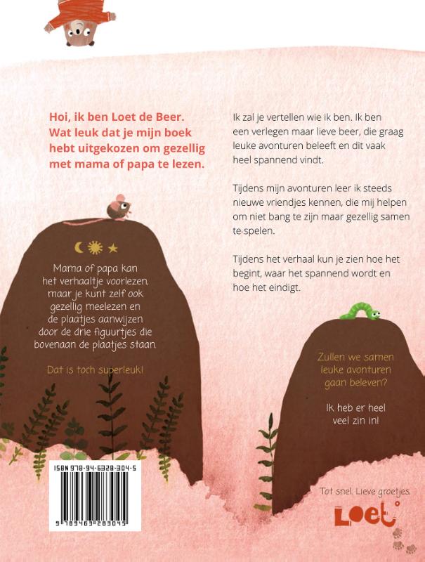 Achterkant van Loet de beer